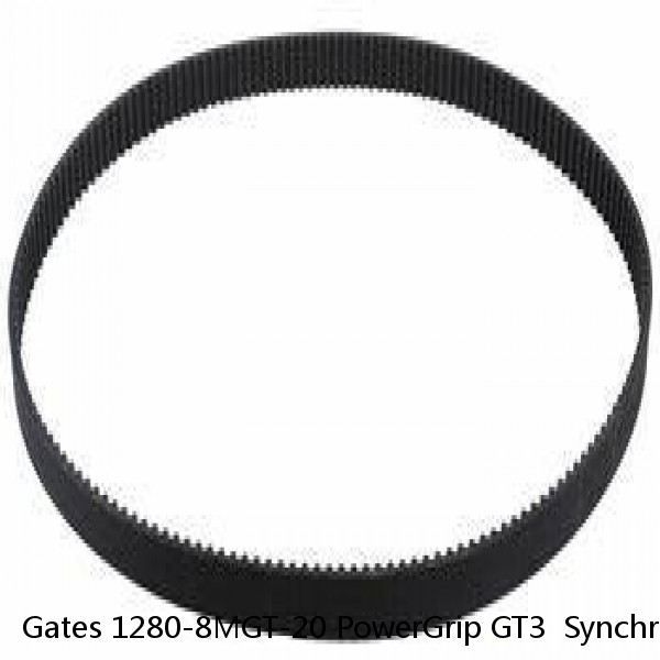 Gates 1280-8MGT-20 PowerGrip GT3  Synchronous Belt Antistatic 160 Teeth #1 image